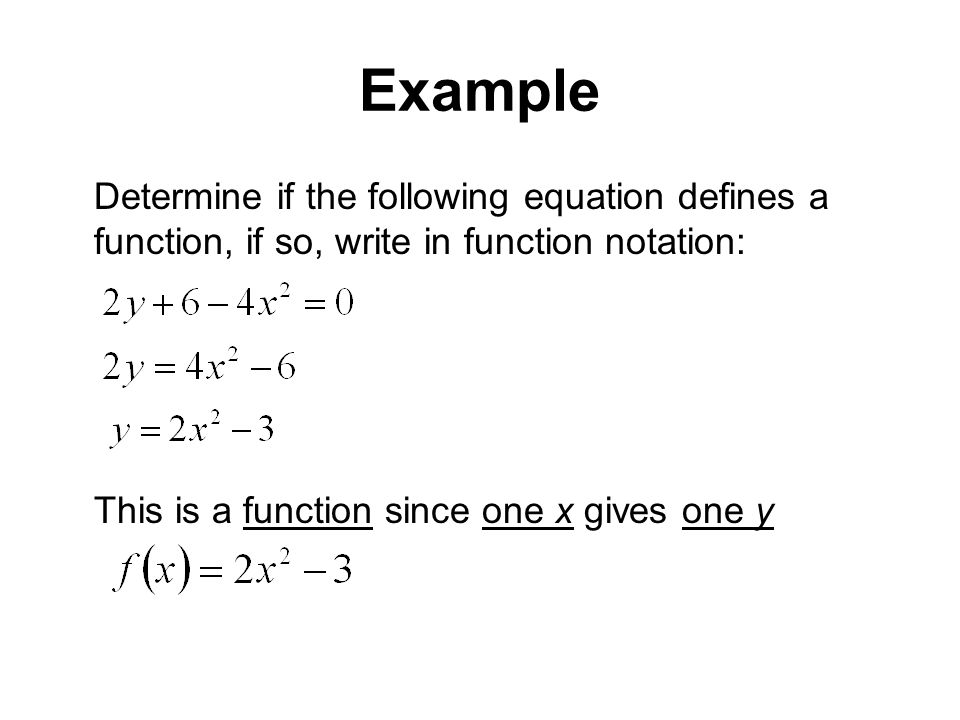 How to write a function notation equation